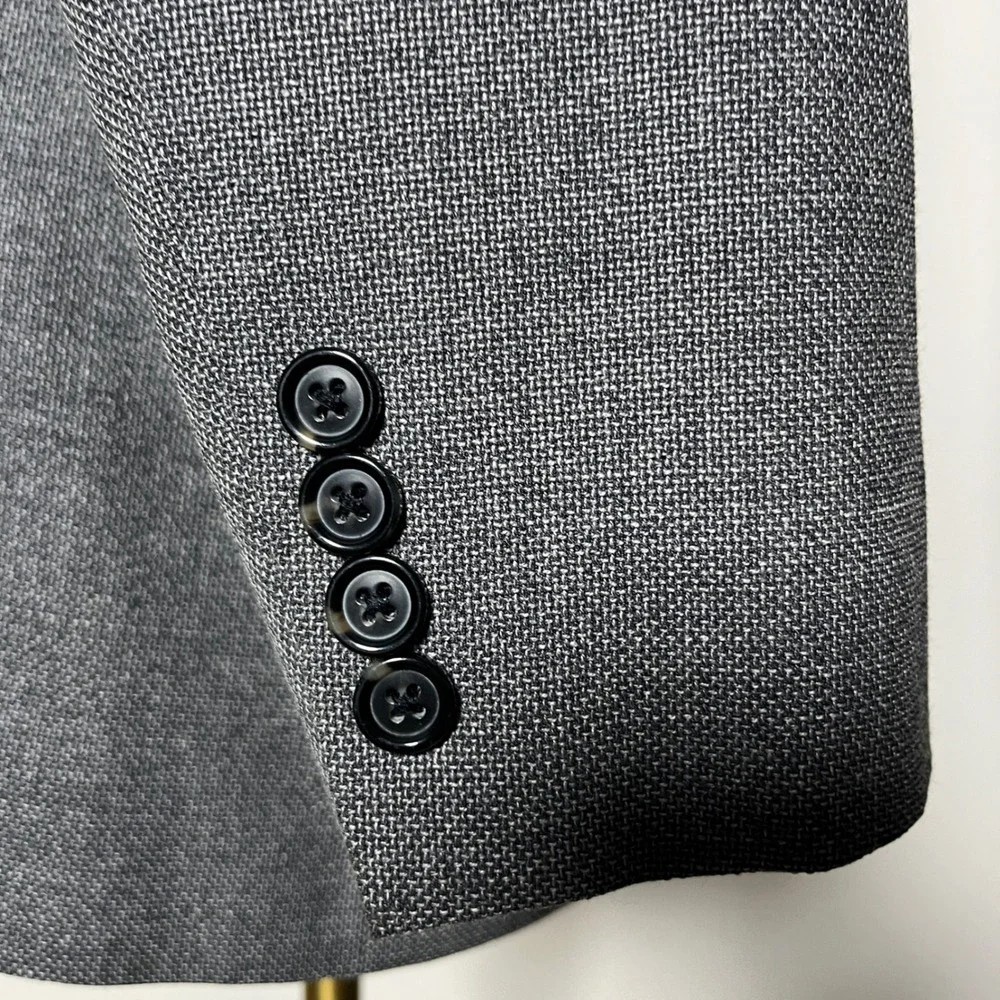 Brooks Brothers Sport Coat Mens 42S Gray Solid 1818 Fitzgerald Reda Wool Blazer‎
